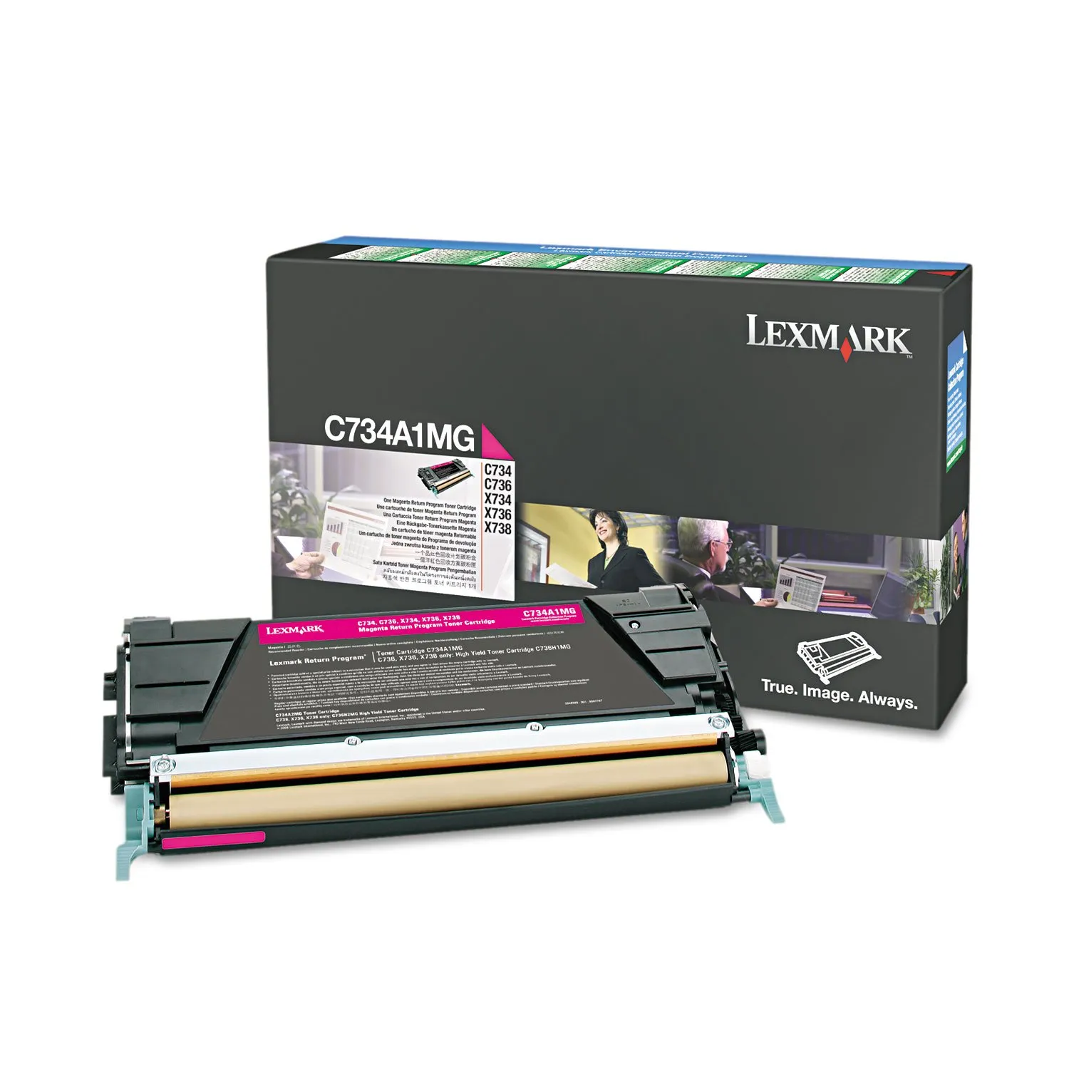 Lexmark C734A1MG — Lexmark Magenta Return Program Toner Cartridge (6000 Yield)