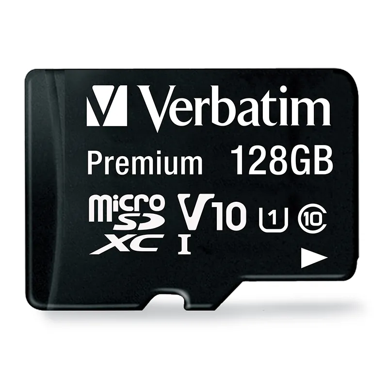 VERBATIM 44085 — Verbatim Premium microSDXC Memory Card, 44085, With Adapter, 128GB, UHS-1, Class 10, TAA