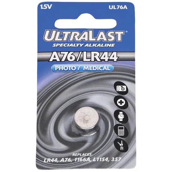 ULTRALAST PEDOTUL76A — UL76A 1.5V BATT