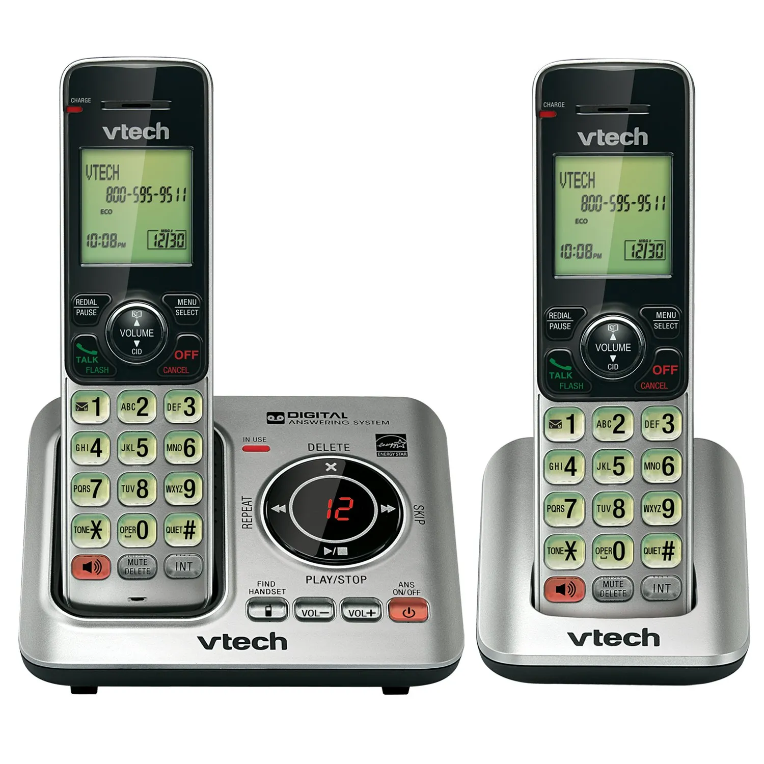 VTECH CS6629-2 — 2 Handset Answering System with Caller ID/Call Waiting 80-8614-00