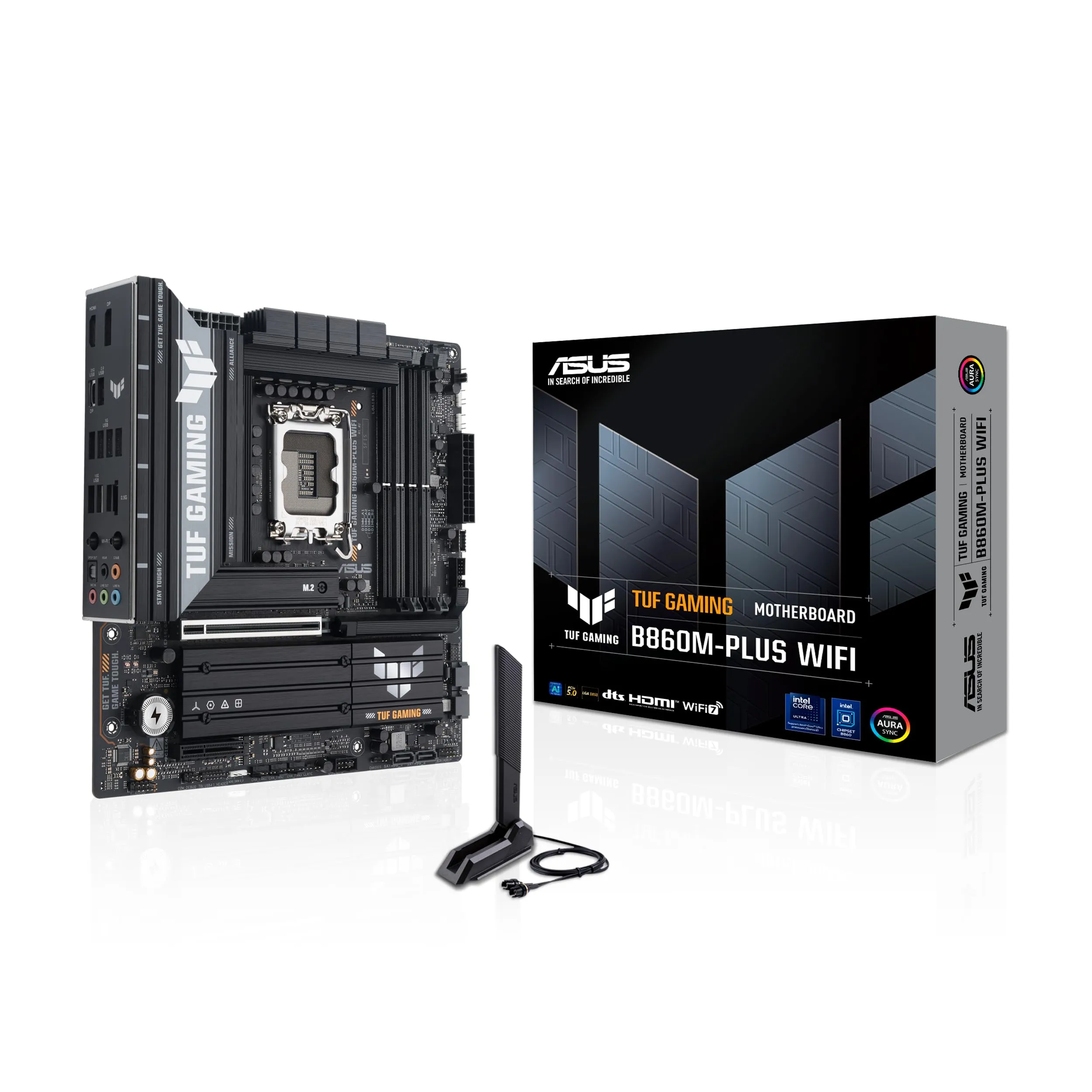 ASUS TUF GAMING B860M-PLUS WIFI — TUF GAMING B860M-PLUS WIFI Gaming Desktop Motherboard - Intel B860 Chipset - Socket LGA-1851 - Micro ATX | SKU MB-TB86MPW