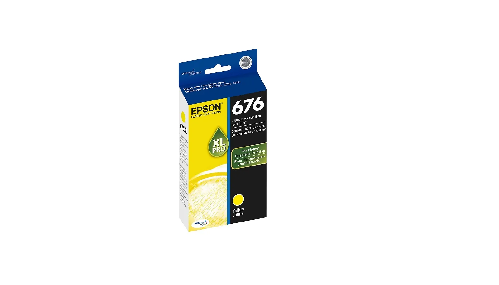 EPSON T676XL420-S — Epson 676XL Durabrite Yellow Ultra-High-Yield Ink Cartridge T676XLXL420-S