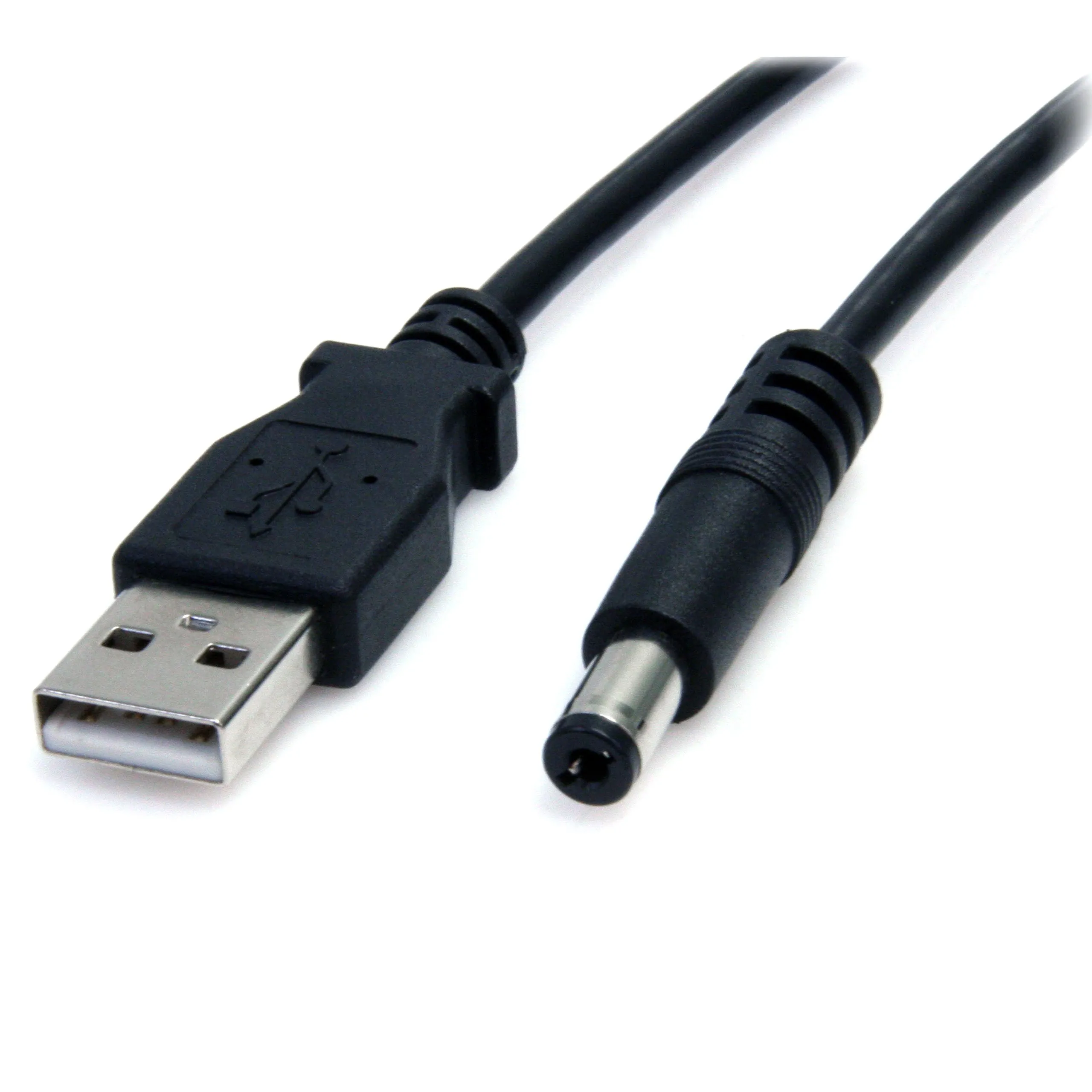 STARTECH STC USB2TYPEM2M — StarTech.com 2m USB to Type M Barrel Cable - USB to 5.5mm 5V DC Cable - 5 V DC - Black - 6.56 ft Cord Length - USB / Barrel Connector - 1 Each