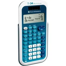 Texas Instruments TEX TI34MV — Texas Instruments TI-34 MultiView Scientific Calculator - 4 Line(s) - Battery/Solar Powered - 0.7" Height x 3.2" Width x 6.1" Depth - 1 Each