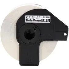 Brother BRT DK1201 — Brother Standard Address Paper Labels - 3 9/64" Width x 1 9/64" Length - Direct Thermal - White - Paper - 400 / Roll - 1 Roll