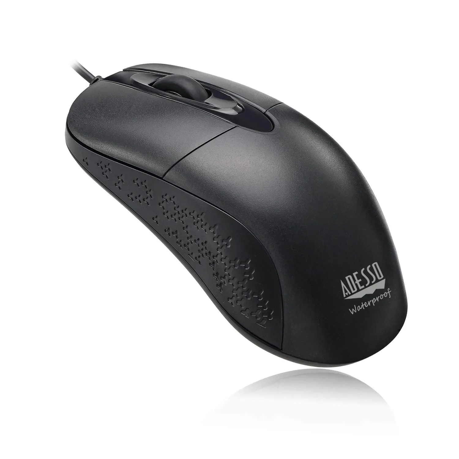 Adesso IMOUSEW4 — ADESSO IP65 WATERPROOF ANTIMICROBIAL BLACK USB SCROLL MOUSE