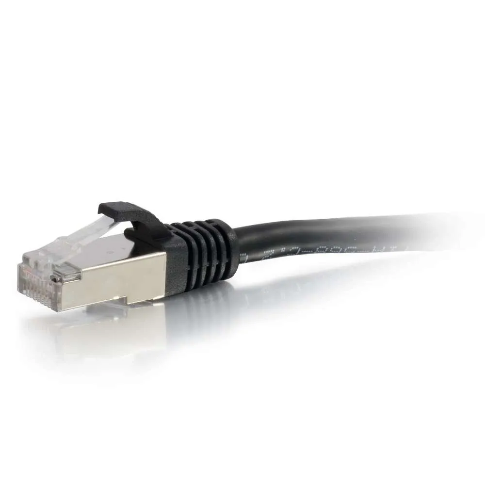 C2G CGO 00823 — C2G 30ft Cat6 Snagless Shielded (STP) Ethernet Network Patch Cable - Black - 30 ft Category 6 Network Cable for Network Device - First End: 1 x RJ-45 Network - Male - Second End: 1 x RJ-45 Network - Male - Patch Cable - Shielding - Gold, Nickel Plated Connector - Black - 1 Each