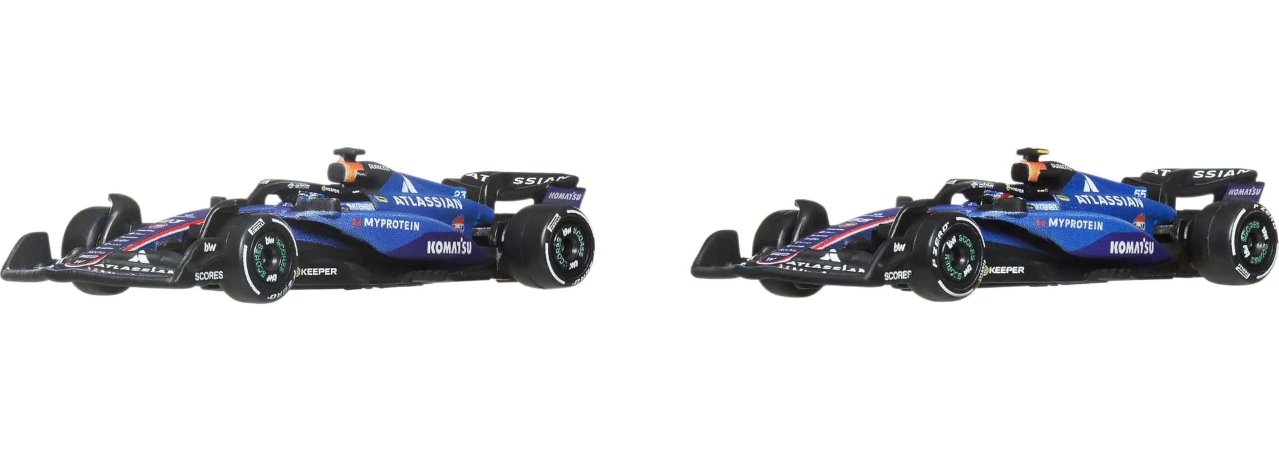 Hot Wheels JMM98 — "Atlassian Williams Racing" Formula One F1 World Championship (2025) 2 Piece Set Diecast Model Cars by Hot Wheels