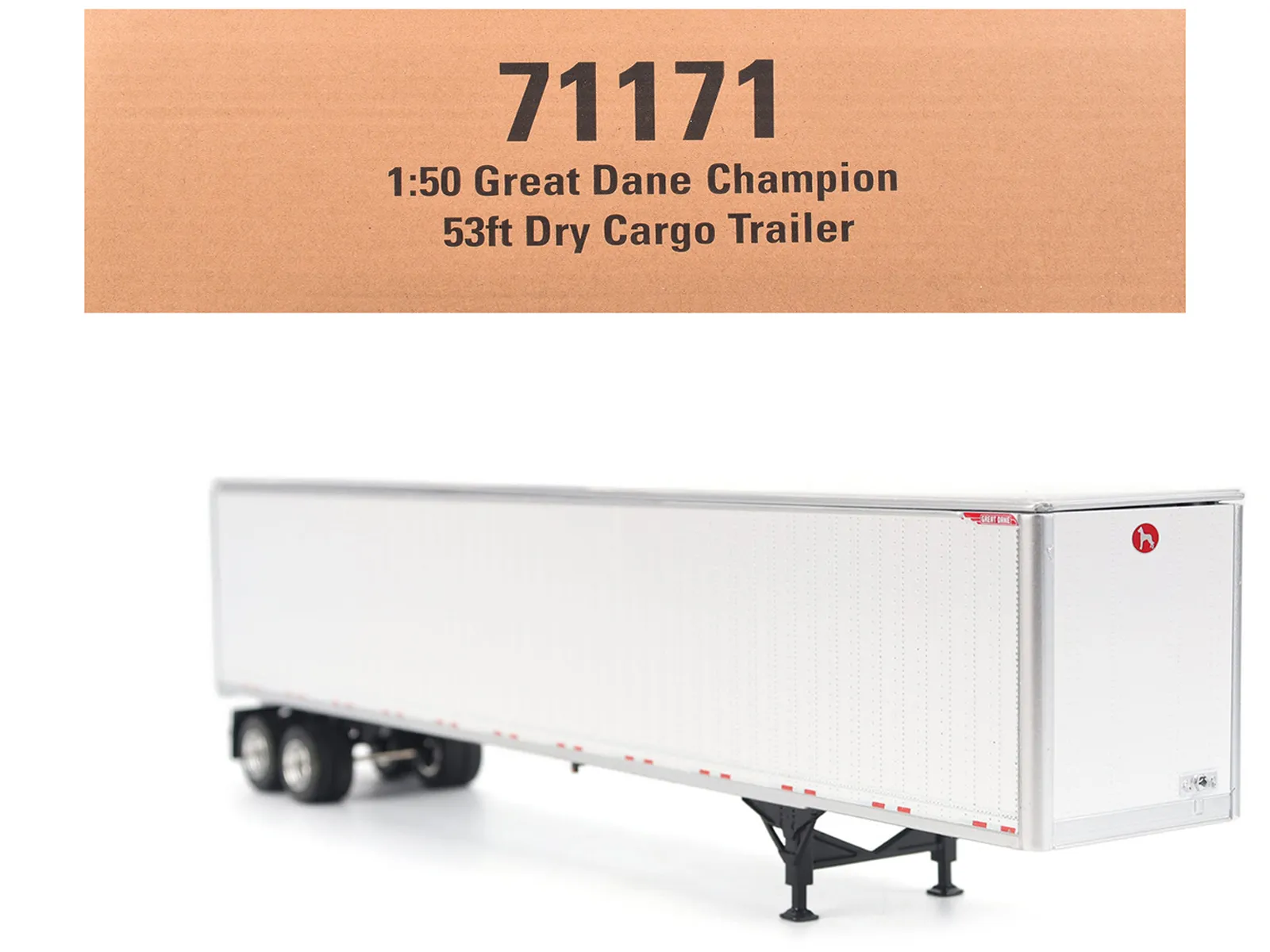 Diecast Masters 71171 — Great Dane Champion 53ft Dry Cargo Trailer White "Transport Series" 1/50 Diecast Model by Diecast Masters