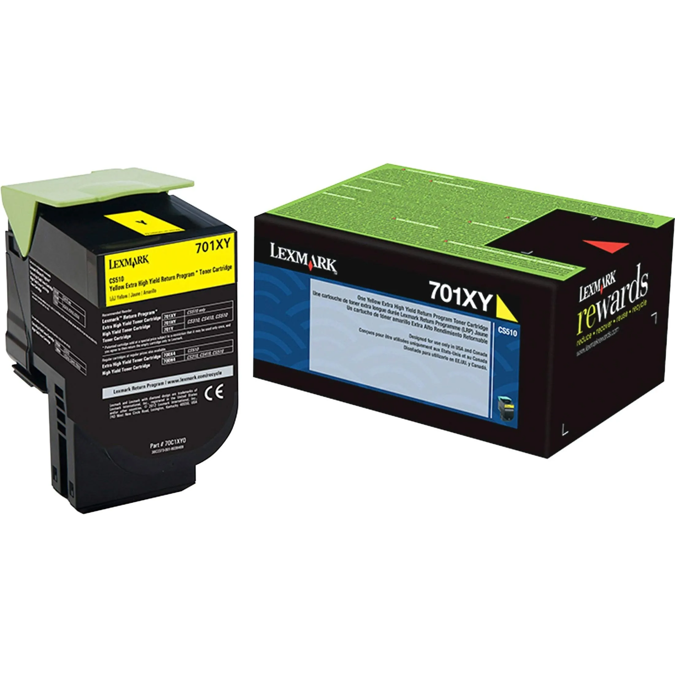 Lexmark LEX 70C1XY0 — Lexmark Unison 701XY Extra High Yield Laser Toner Cartridge - Yellow - 1 Each - 4000 Pages