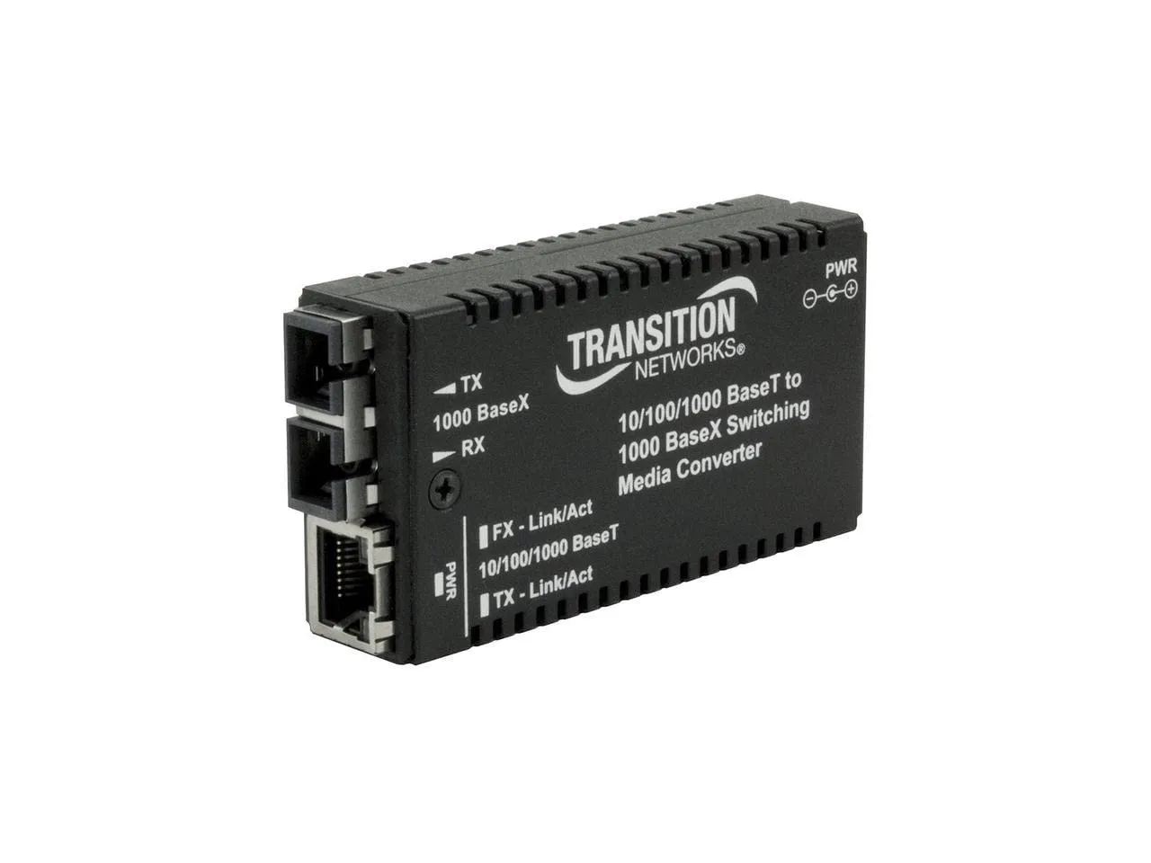 Transition Networks M/GE-PSW-SX-01(LC)-NA — MINI MEDIA CONVERTER 10/100/1000B-T TO 1000B-SX LC MM W/ -NA POWER SUPPLY