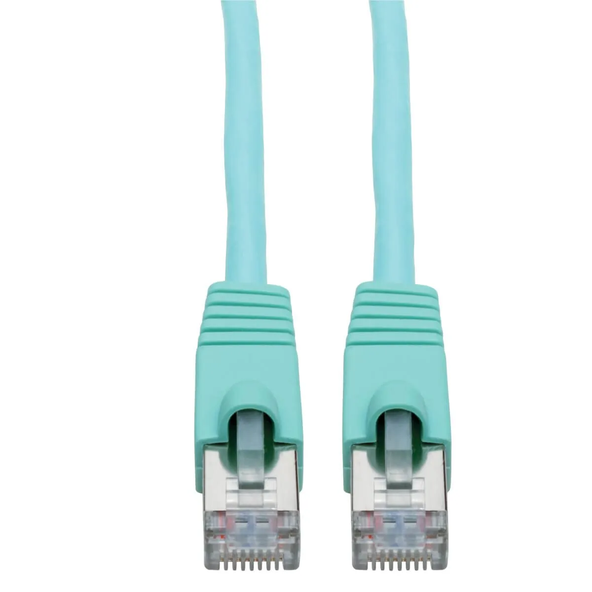 Eaton Tripplite N262-005-AQ — EATON, CAT6A 10G-CERTIFIED SNAGLESS SHIELDED STP ETHERNET CABLE (RJ45 M/M), POE, AQUA, 5FT