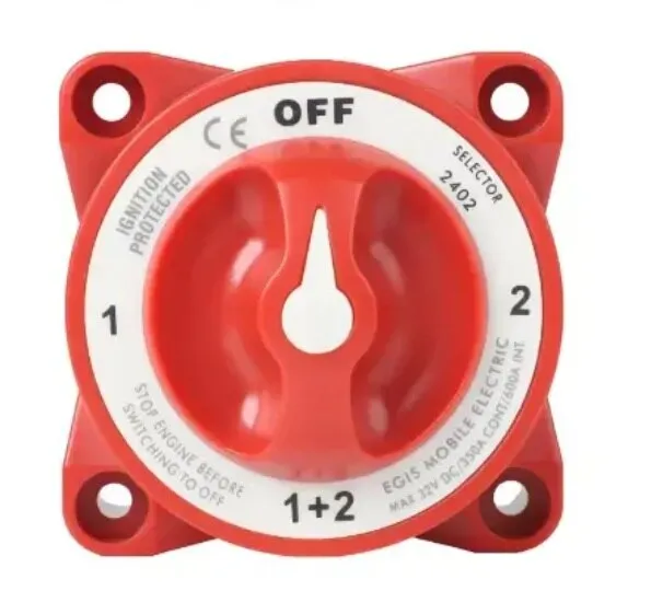 Egis Mobile Electric 2402 — EGIS 2402 e-Series 350A Battery Selector Switch Off/1/Both/2 w/AFD