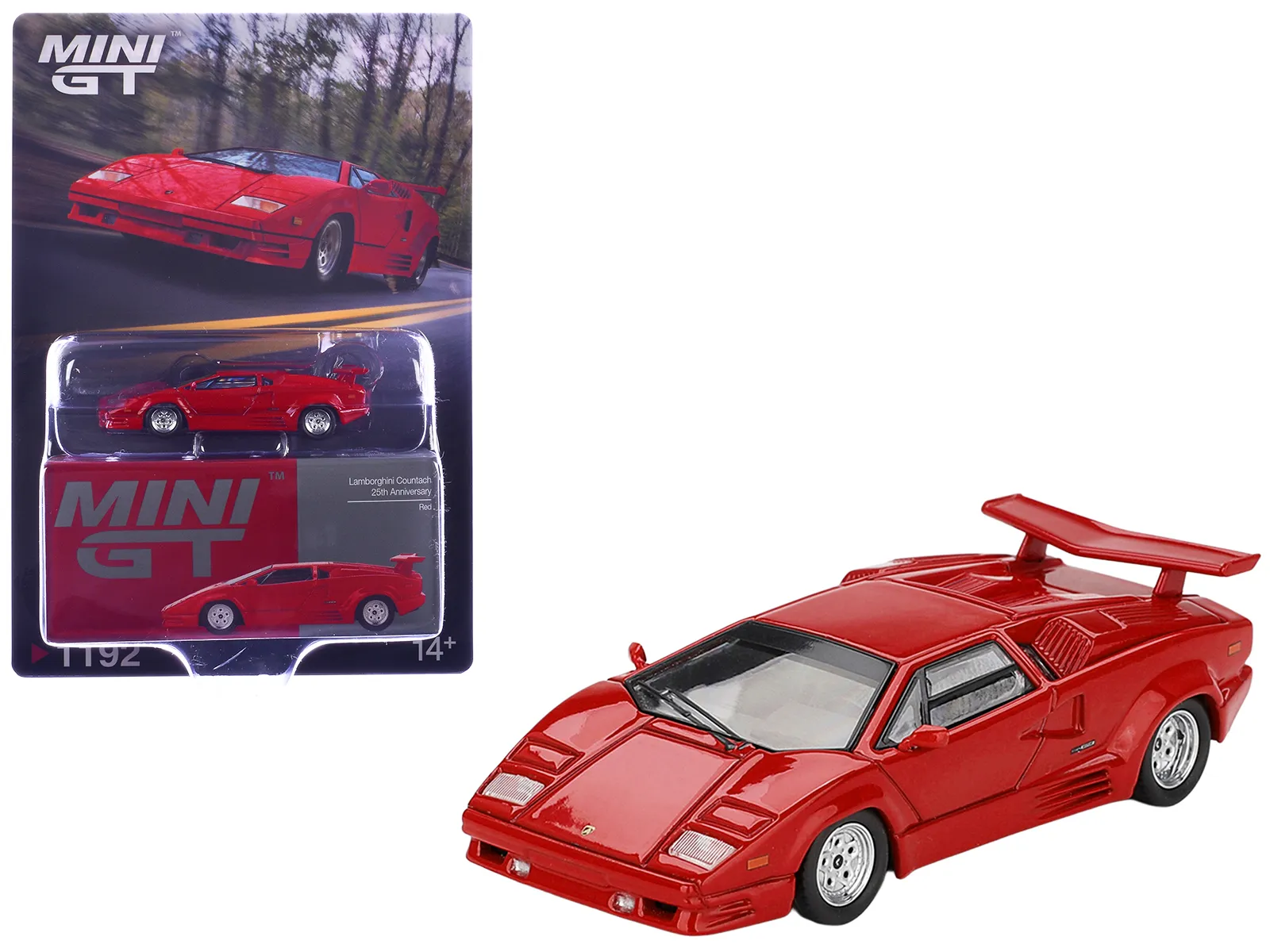 Mini GT MGT01192 — Lamborghini Countach "25th Anniversary" Red Limited Edition 1/64 Diecast Model Car by Mini GT