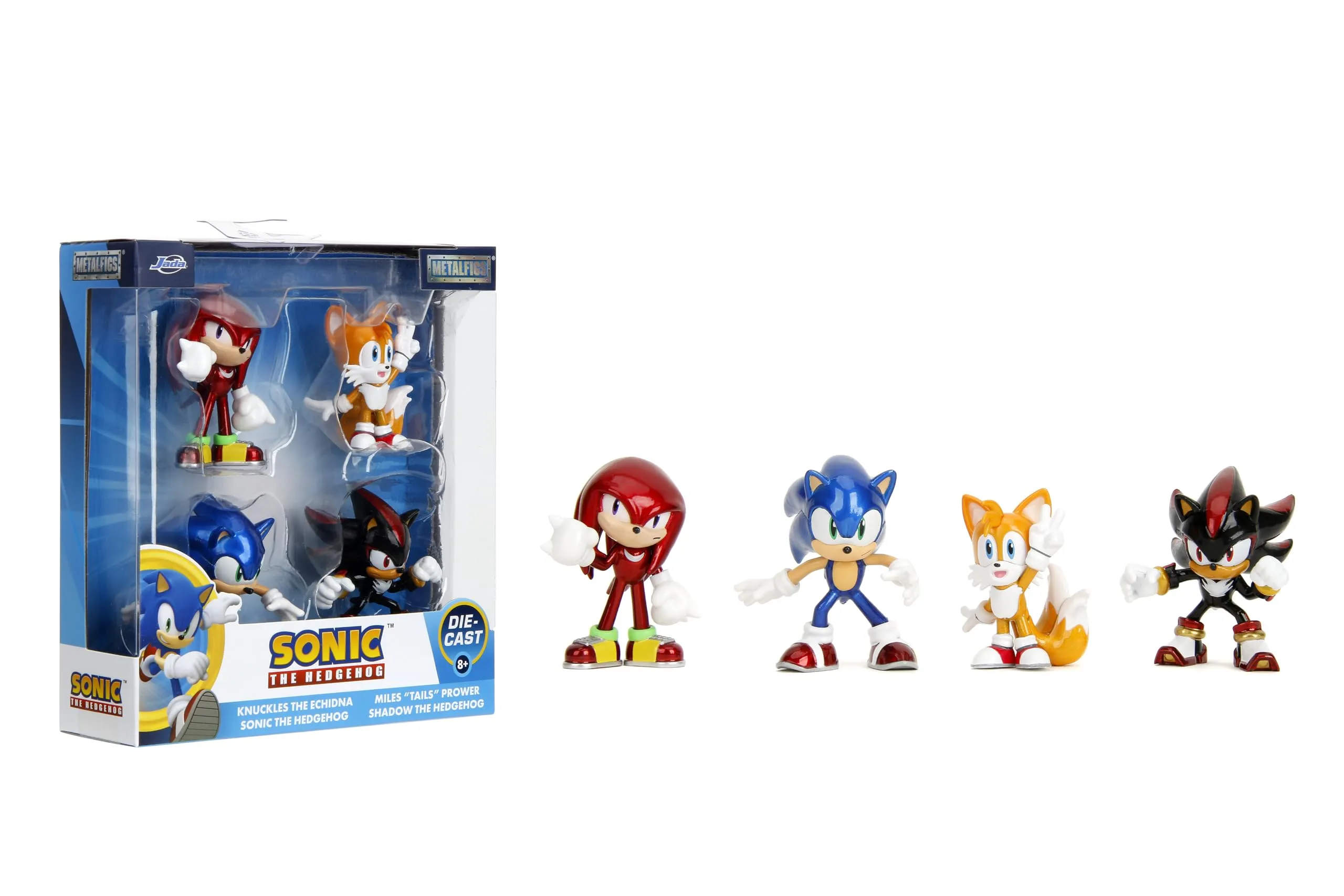 Jada Toys 35605 — Set of 4 Diecast Figures "Sonic the Hedgehog" Video Game "Metalfigs" Series Diecast Models by Jada