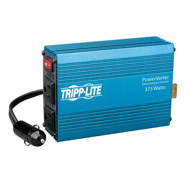 Eaton Tripplite PV375 — Tripp Lite by Eaton 375W Compact Car Portable Inverter 12V DC to 120V AC 2 Outlet | SKU UPS-PV375