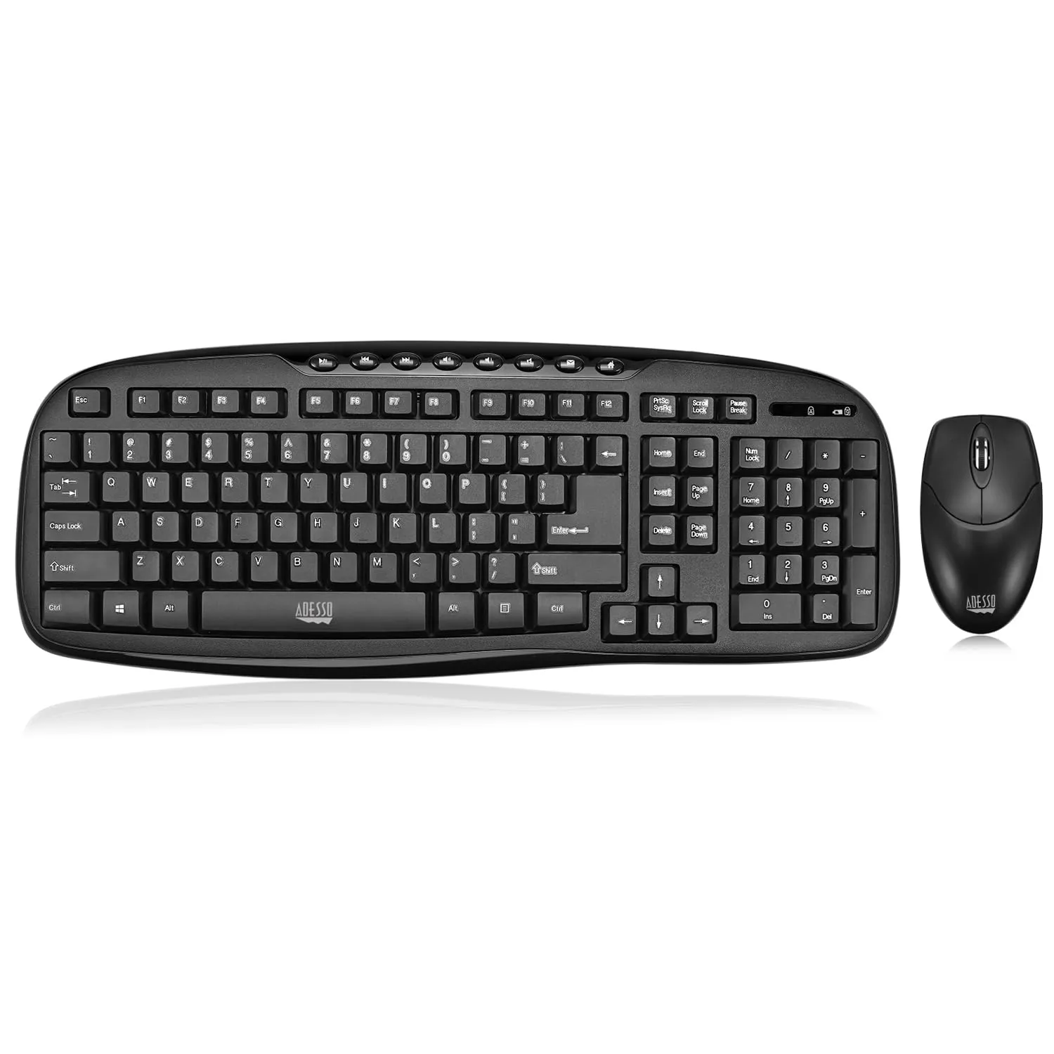 Adesso WKB-1330CB — ADESSO 2.4GHZ WIRELESS EASYTOUCH DESKTOP MULTIMEDIA KEYBOARD AND MOUSE COMBO.