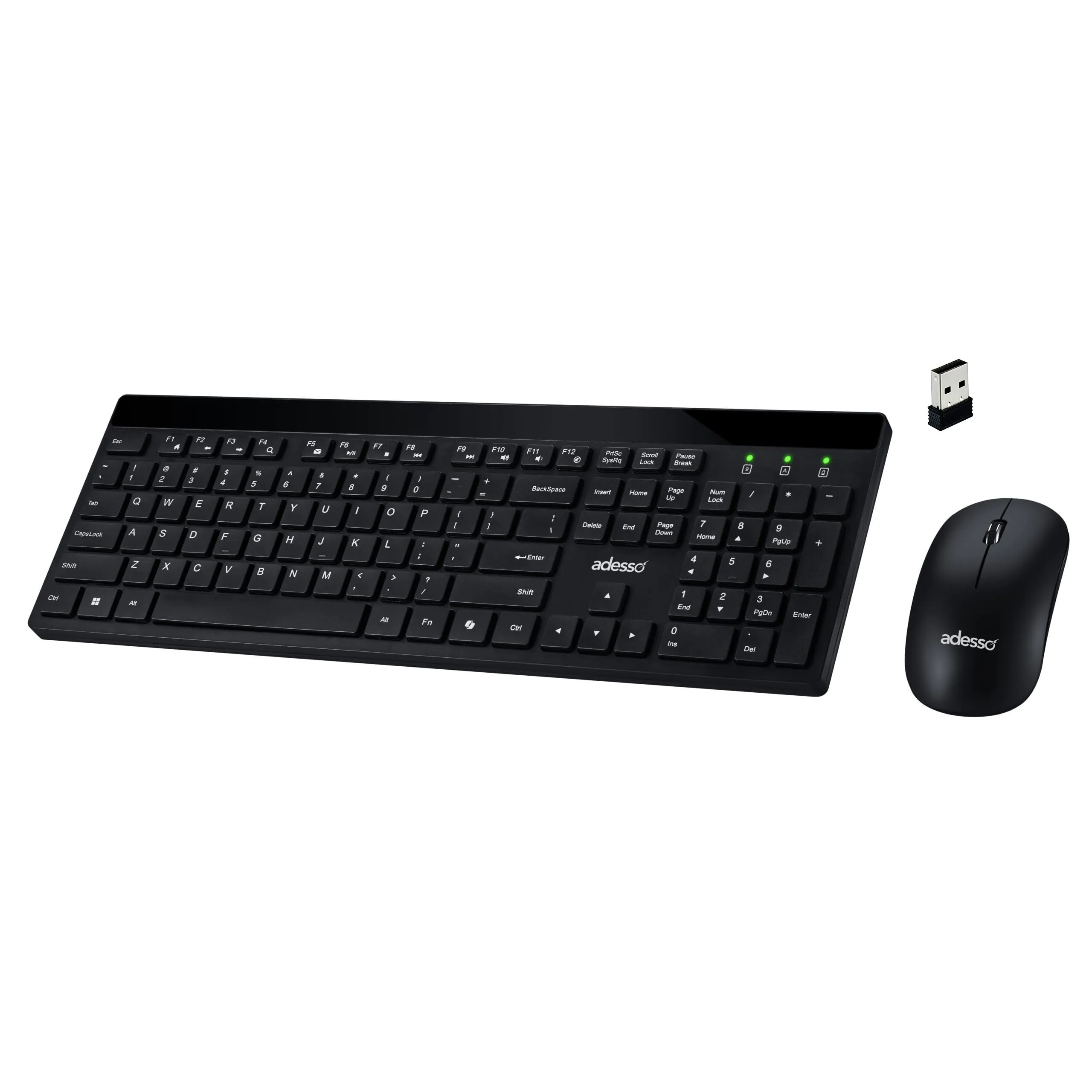 ADESSO INNOVATION INC WKB-1400CB — THE ADESSO WKB-1400CB IS A SLEEK WIRELESS LOW-PRO LE KEYBOARD AND MOUSE COMBO EQ