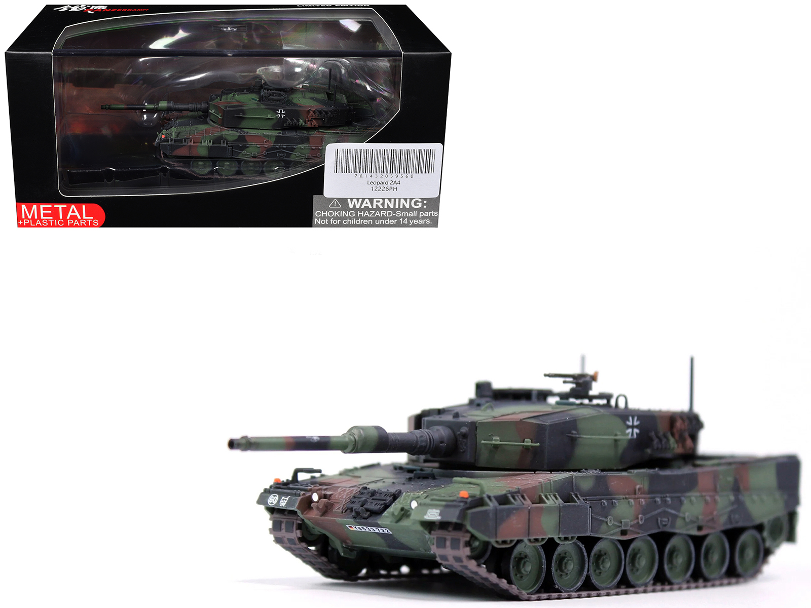 Panzerkampf 12226PH — Leopard 2A4 Main Battle Tank "Bundeswehr 361st Panzer Battalion Certain Challenge West Germany" (1988) West German Army "Armor Premium" Series 1/72 Diecast Model by Panzerkampf