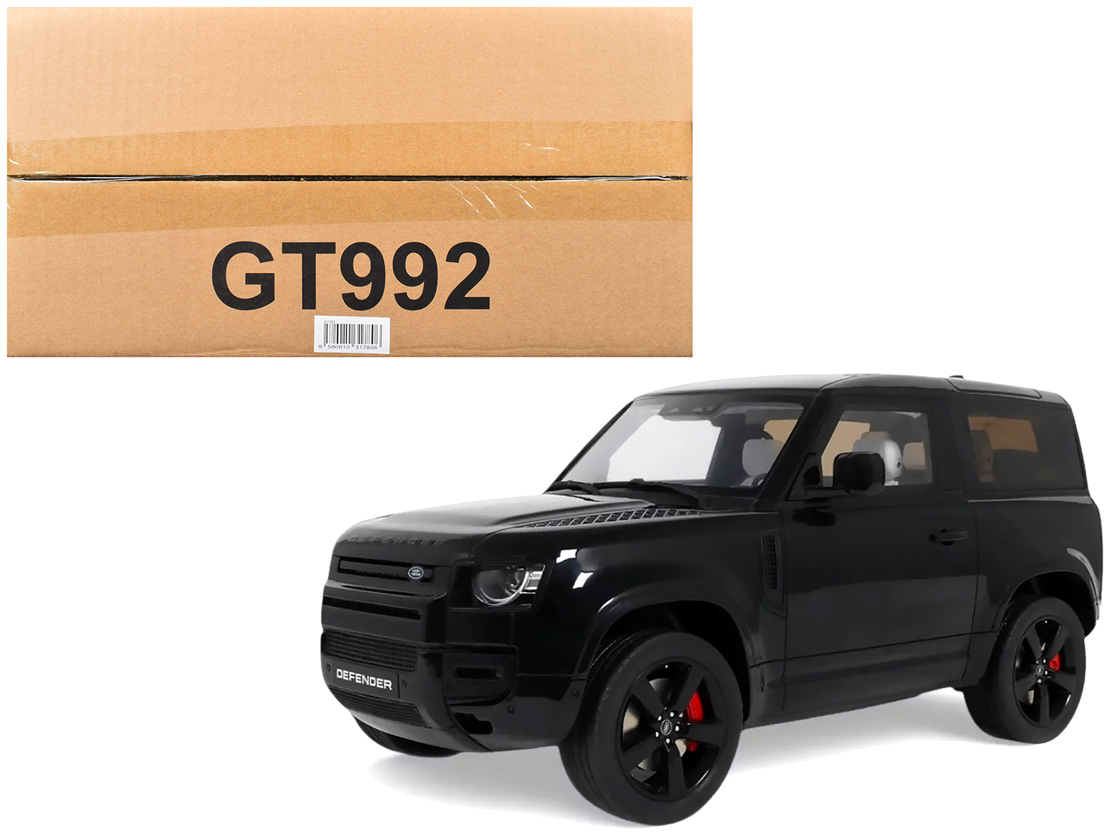 Gt Spirit GT992 — 2021 Land Rover Defender 90 P400 X-Dynamic HSE Black Metallic 1/18 Model Car by GT Spirit