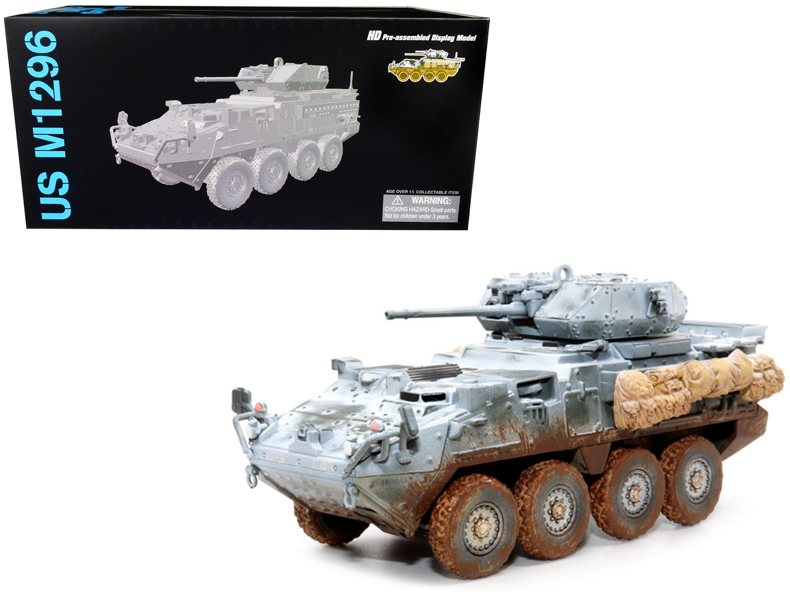 Dragon Models 63119 — United States M1296 Stryker ICV (Infantry Carrier Vehicle) Dragoon Olive Drab (Snowy Version) "2nd Cav. Germany" (2020) "NEO Dragon Armor" Series 1/72 Plastic Model by Dragon Models