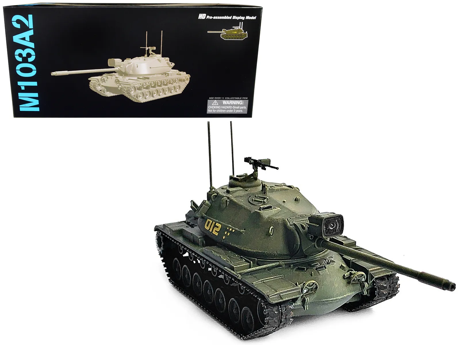 Dragon Models 63162 — United States M103A2 Heavy Tank D12 Olive Drab "NEO Dragon Armor" Series 1/72 Plastic Model by Dragon Models