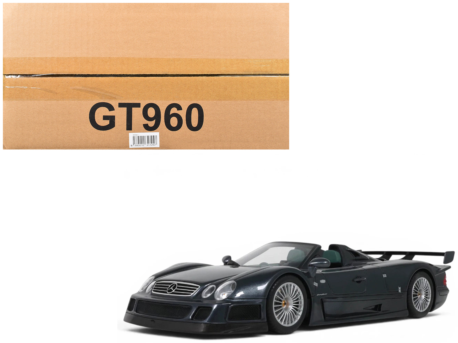 Gt Spirit GT960 — 1999 Mercedes-Benz AMG CLK-GTR Roadster Gray Metallic 1/18 Model Car by GT Spirit