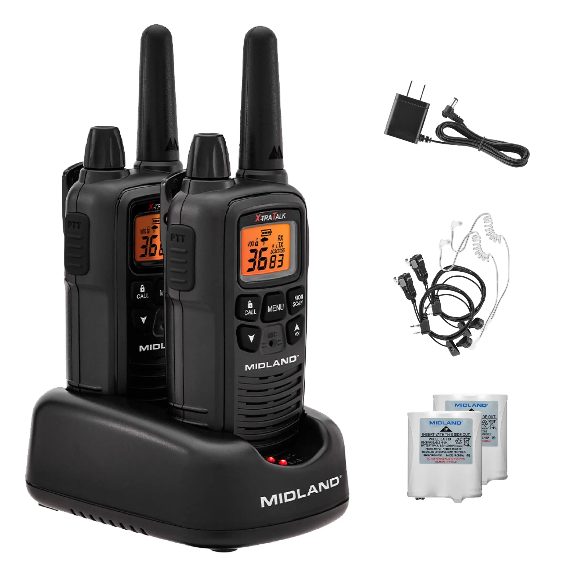 MIDLAND MRO LXT600BB — Midland LXT600BB FRS Business Radio Bundle - 36 Radio Channels - 22 FRS - Silent Operation, Hands-free - Nickel Metal Hydride (NiMH) - Black - 1 Each