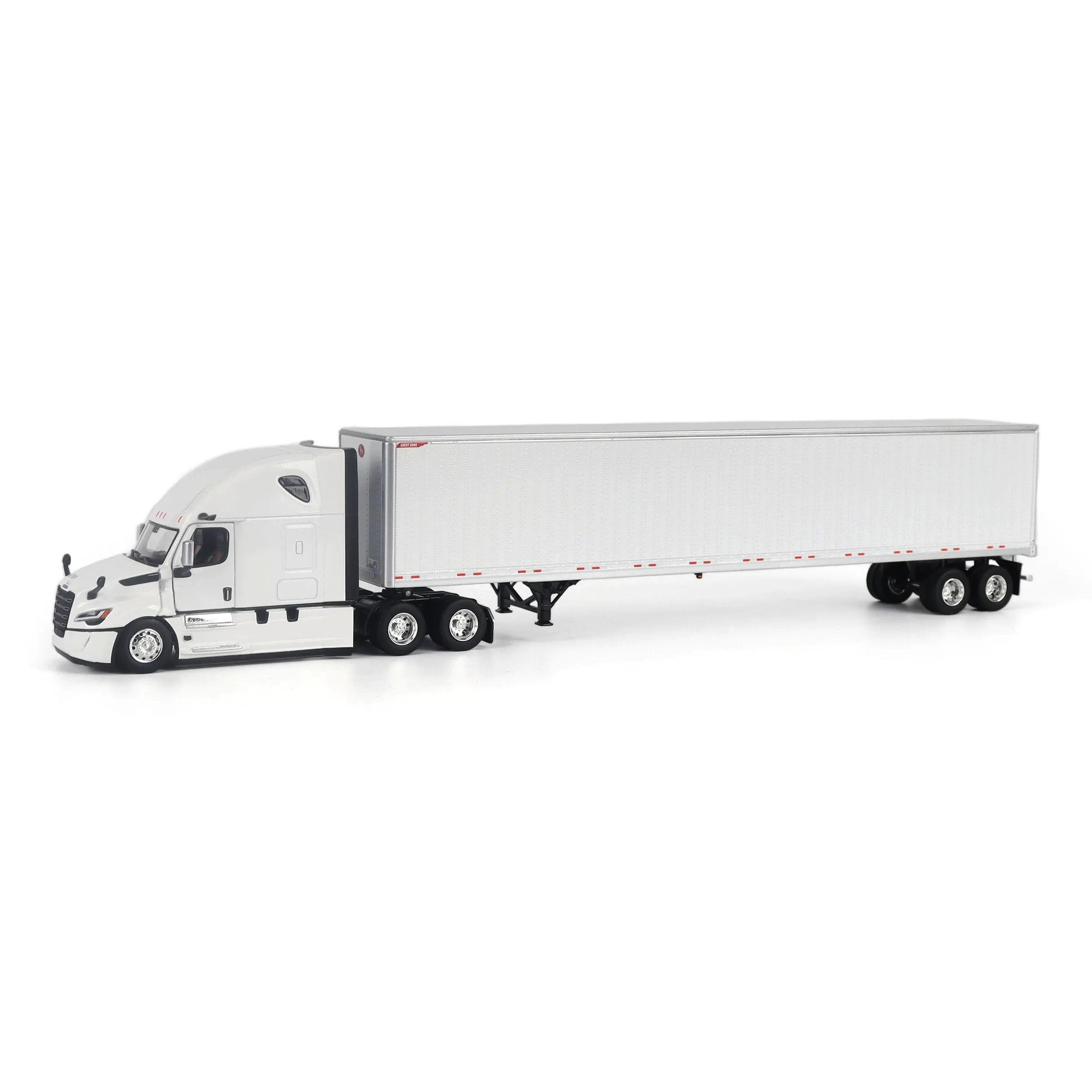 Diecast Masters 71181 — 2025 Freightliner Cascadia Gen-5 Sleeper Cab Truck White with Great Dane Champion 53ft Dry Cargo Trailer "Transport Series" 1/50 Diecast Model by Diecast Masters