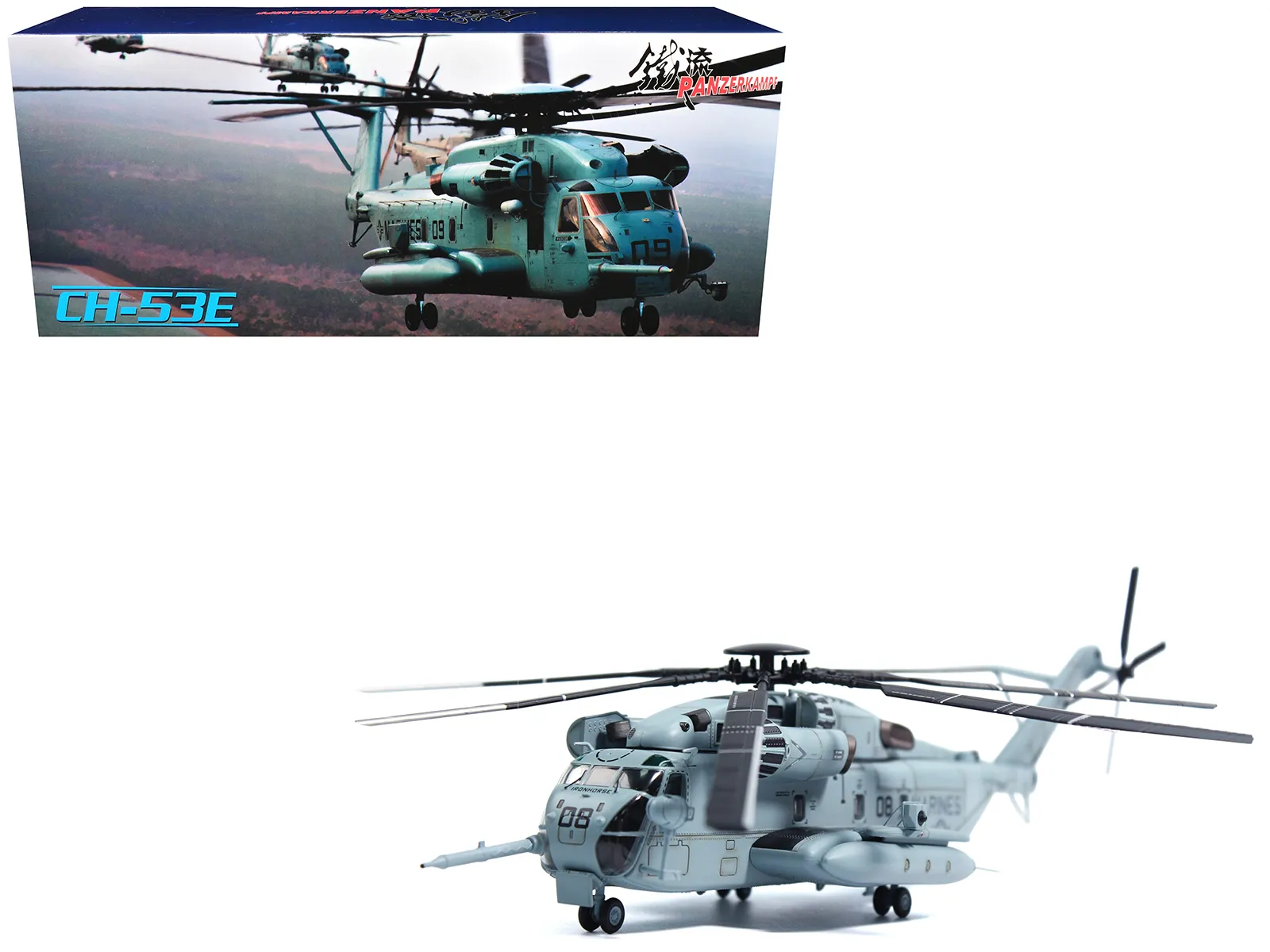 Panzerkampf 14060PA08A — Sikorsky CH-53E Super Stallion Helicopter #08 "161541 HMH-461 Ironhorse 08/CJ Operation Iraqi Freedom" United States Marine Corps 1/72 Diecast Model by Panzerkampf