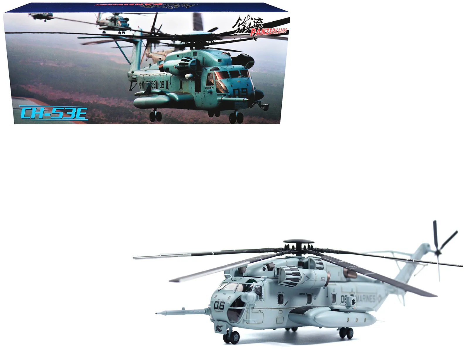 Panzerkampf 14060PA06 — Sikorsky CH-53E Super Stallion Helicopter #06 "163075 HMH-366 Hammerheads Exercise Trident Juncture Vinnu Norway" (2018) United States Marine Corps 1/72 Diecast Model by Panzerkampf