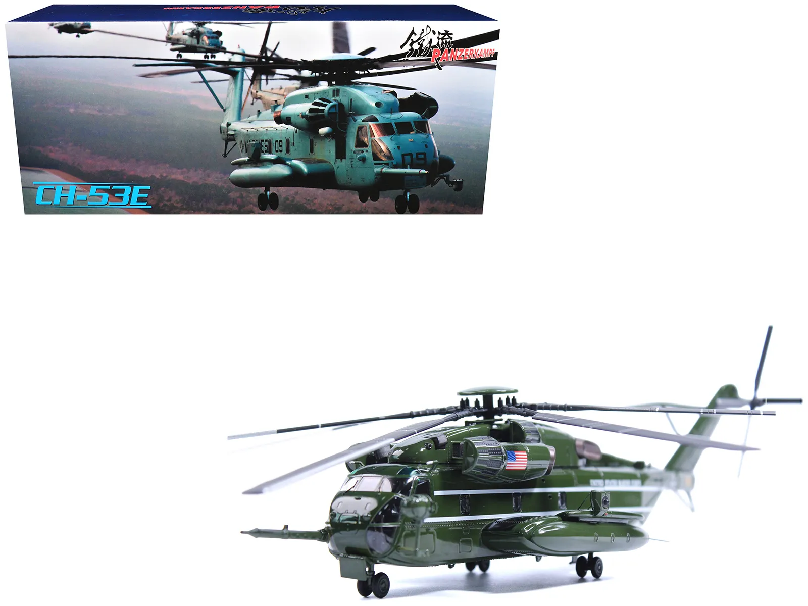 Panzerkampf 14060PE32 — Sikorsky CH-53E Sea Stallion Helicopter #32 "HMX-1 Nighthawks MCAS Quantico VA" United States Marine Corps 1/72 Diecast Model by Panzerkampf