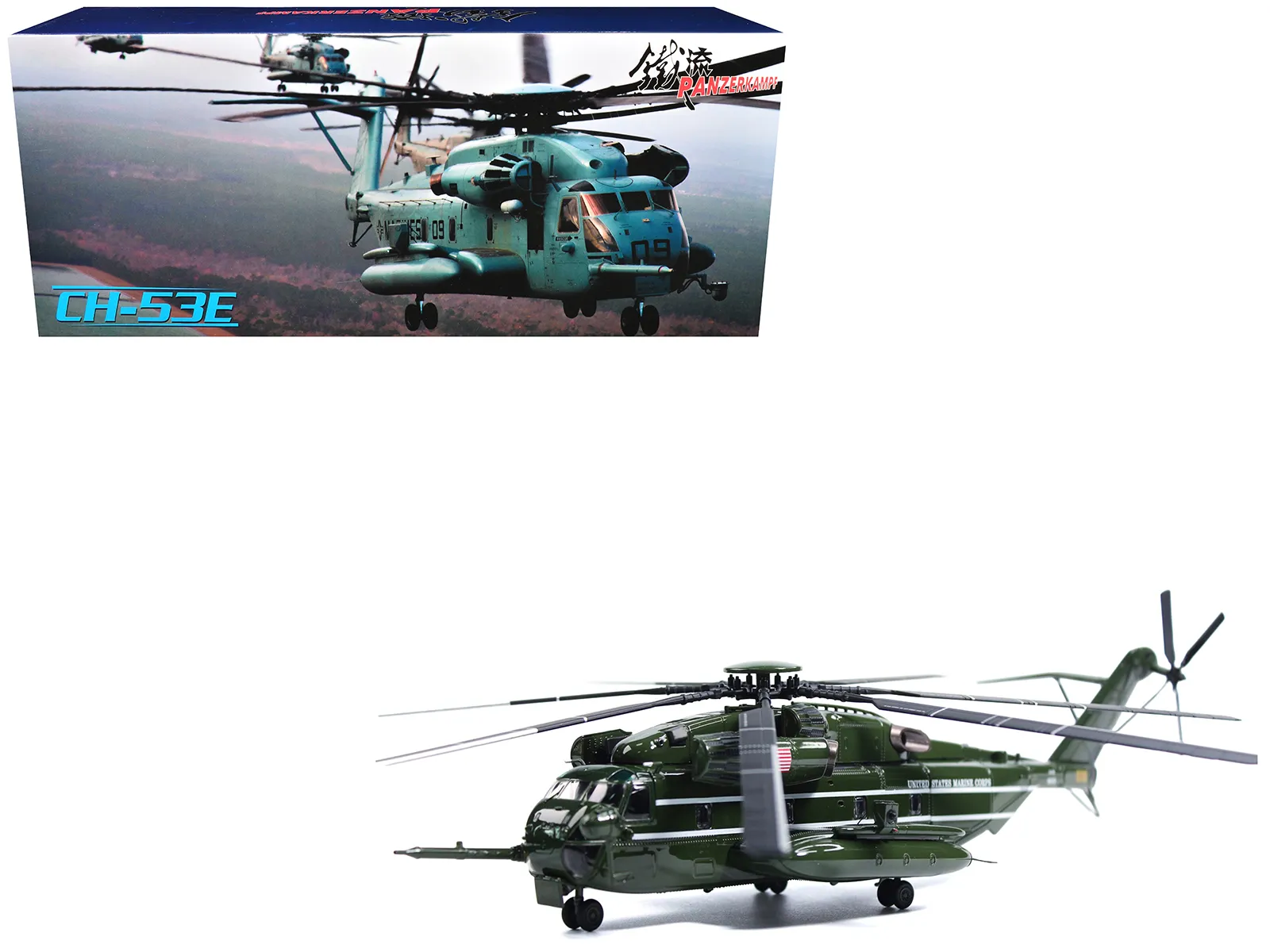Panzerkampf 14060PE31 — Sikorsky CH-53E Sea Stallion Helicopter #31 "HMX-1 Nighthawks MCAS Quantico VA" United States Marine Corps 1/72 Diecast Model by Panzerkampf