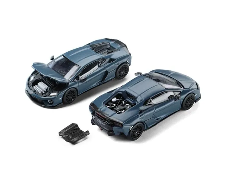Trends Hobby 241082-A — Lamborghini Temerario Matt Blue Metallic 1/64 Diecast Model Car by Trends Hobby