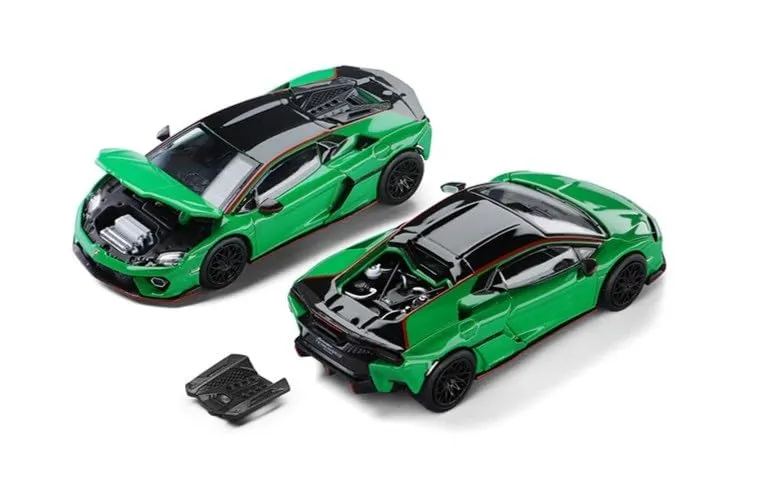 Trends Hobby 241082-B — Lamborghini Temerario Green with Black Topdie 1/64 Diecast Model Car by Trends Hobby