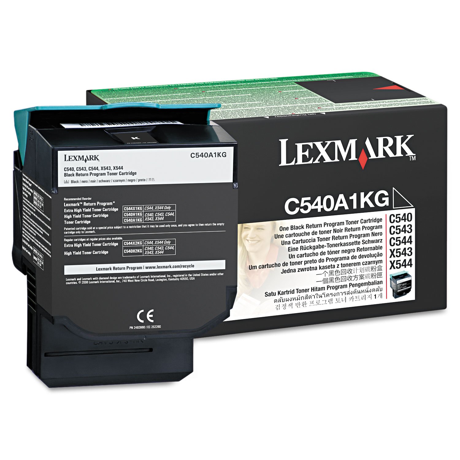 Lexmark C540A1KG — Lexmark Black Return Program Toner Cartridge (1000 Yield)
